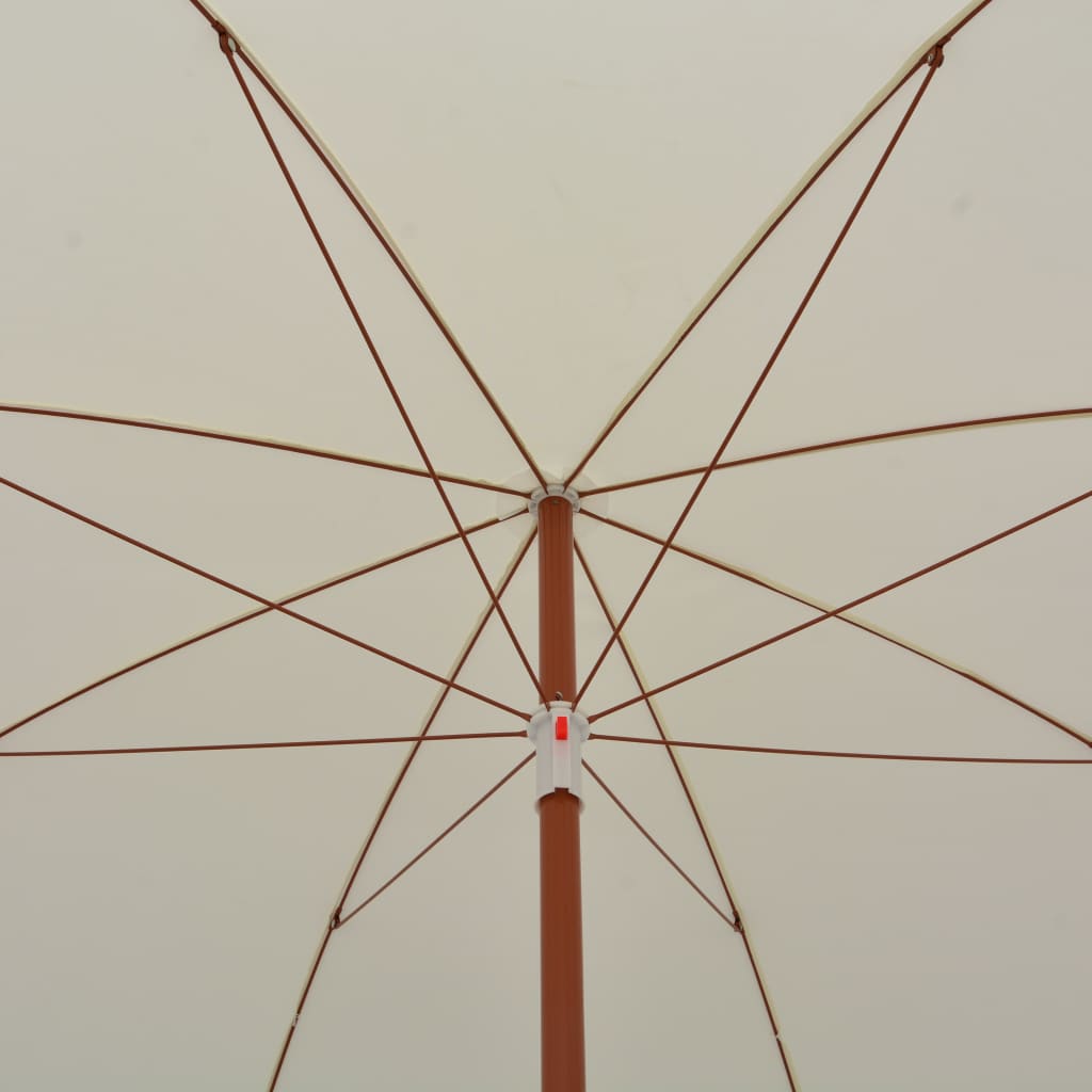 Garden Parasol with Steel Pole 300 cm Sand