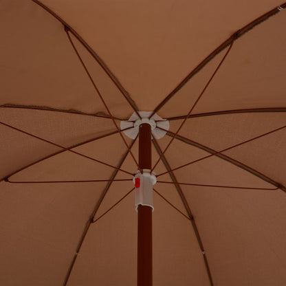Garden Parasol with Steel Pole 240 cm Taupe