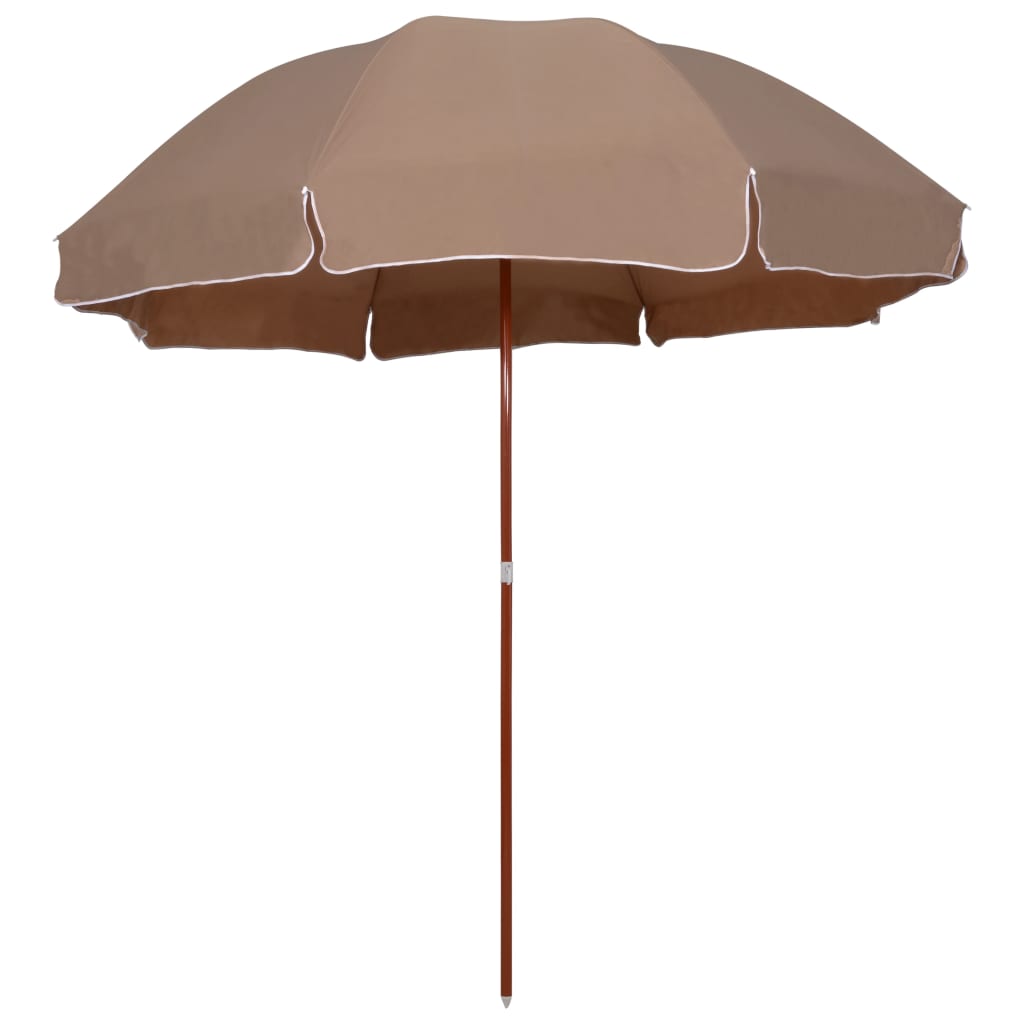 Garden Parasol with Steel Pole 300 cm Taupe