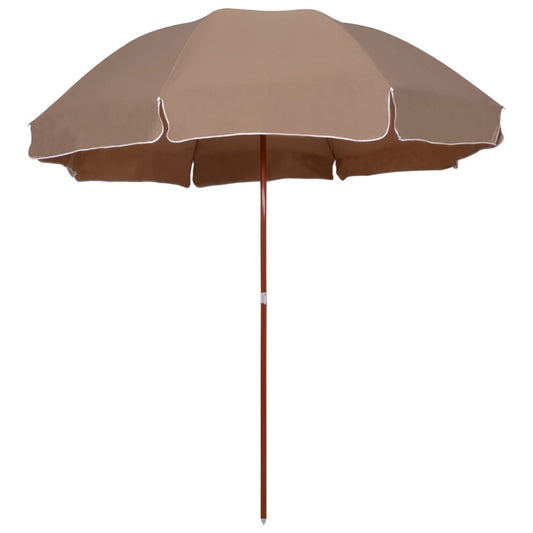 Garden Parasol with Steel Pole 300 cm Taupe