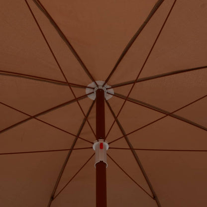 Garden Parasol with Steel Pole 300 cm Taupe