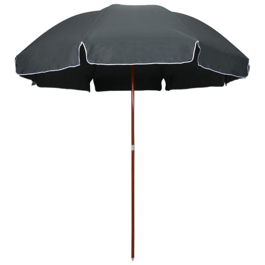 Garden Parasol with Steel Pole 300 cm Anthracite