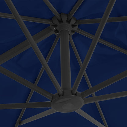 Cantilever Garden Parasol with Aluminium Pole 3x3 m Azure Blue