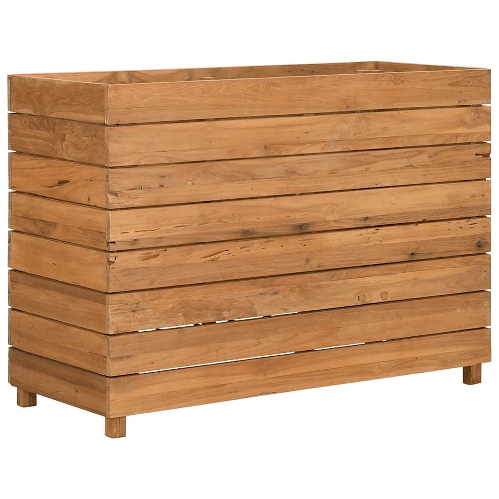 Raised Bed 100x40x72 cm Recycled Teak Wood and Steel