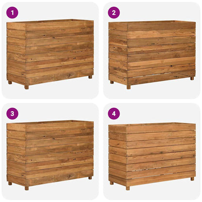 Raised Bed 100x40x72 cm Recycled Teak Wood and Steel