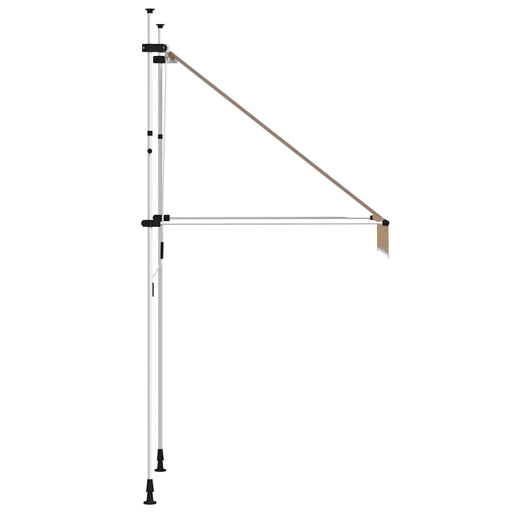 Manual Retractable Awning 100 cm Orange and White Stripes