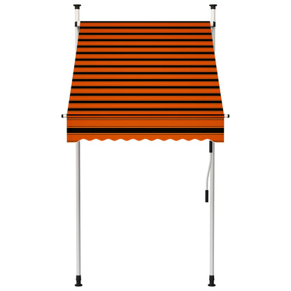 Manual Retractable Awning 100 cm Orange and Brown