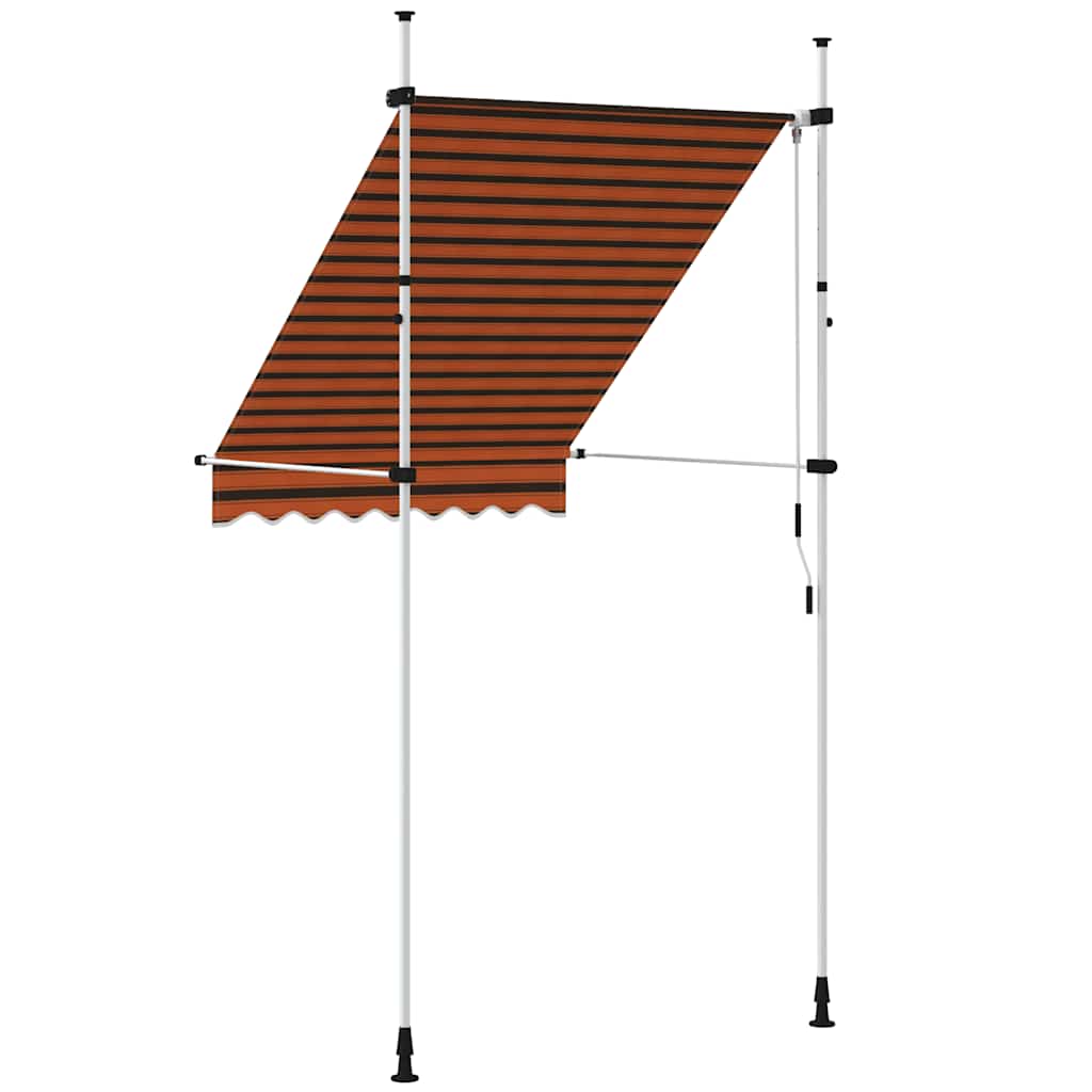 Manual Retractable Awning 150 cm Orange and Brown