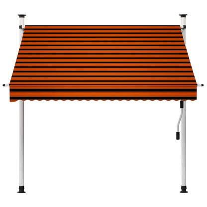 Manual Retractable Awning 200 cm Orange and Brown
