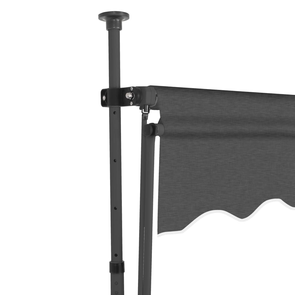 Manual Retractable Awning with LED 200 cm Anthracite