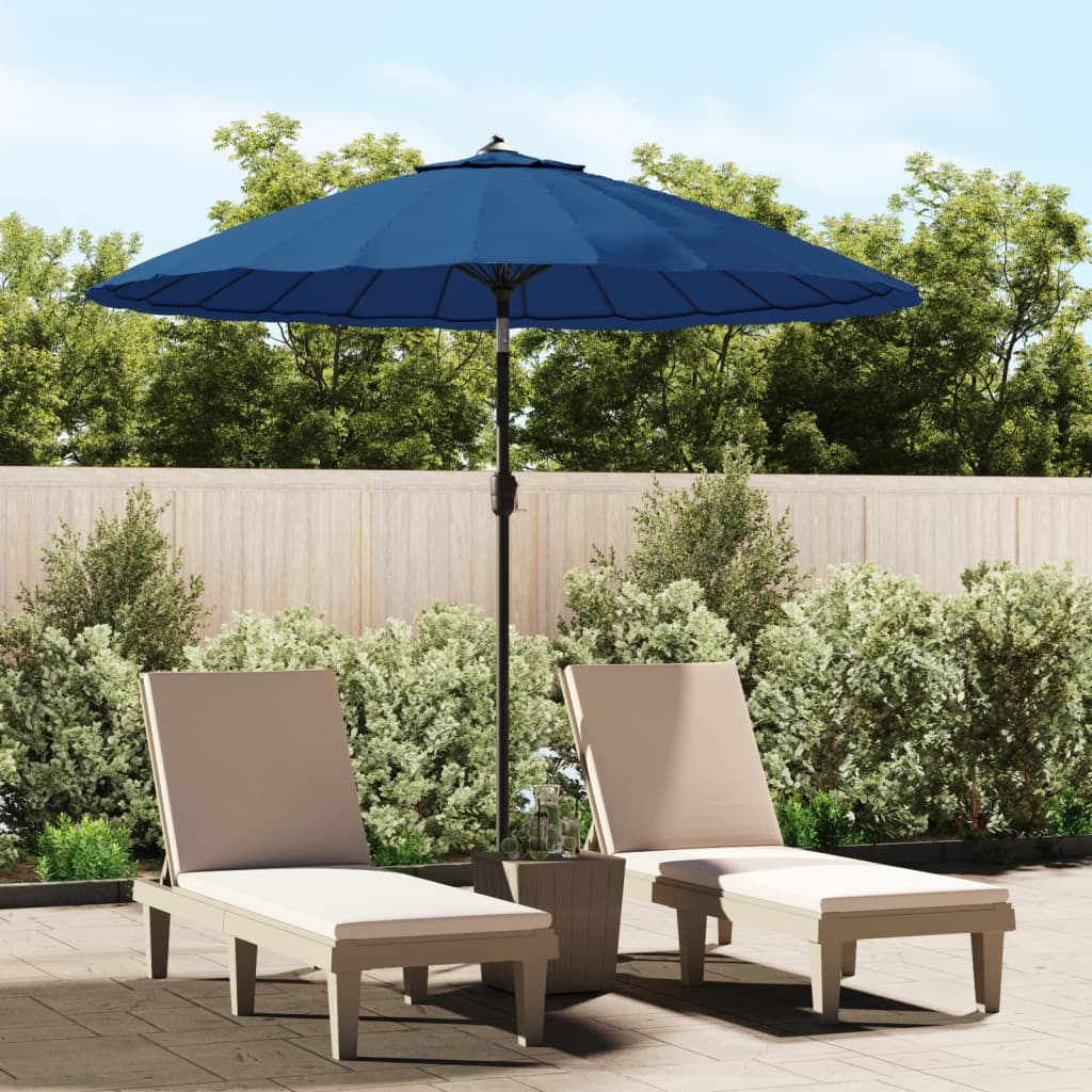 Garden Parasol with Aluminium Pole 270 cm Azure Blue
