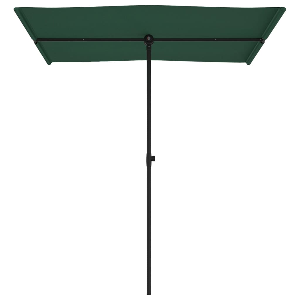 Garden Parasol with Aluminium Pole 180x110 cm Green