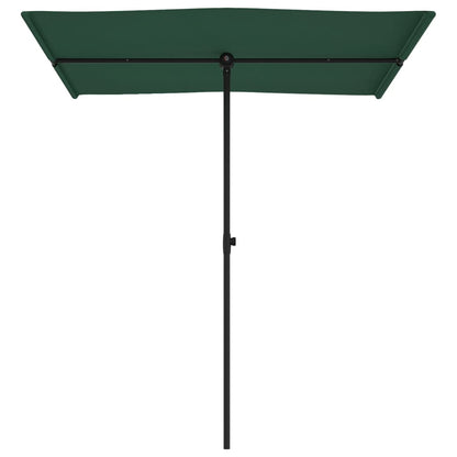 Garden Parasol with Aluminium Pole 180x110 cm Green