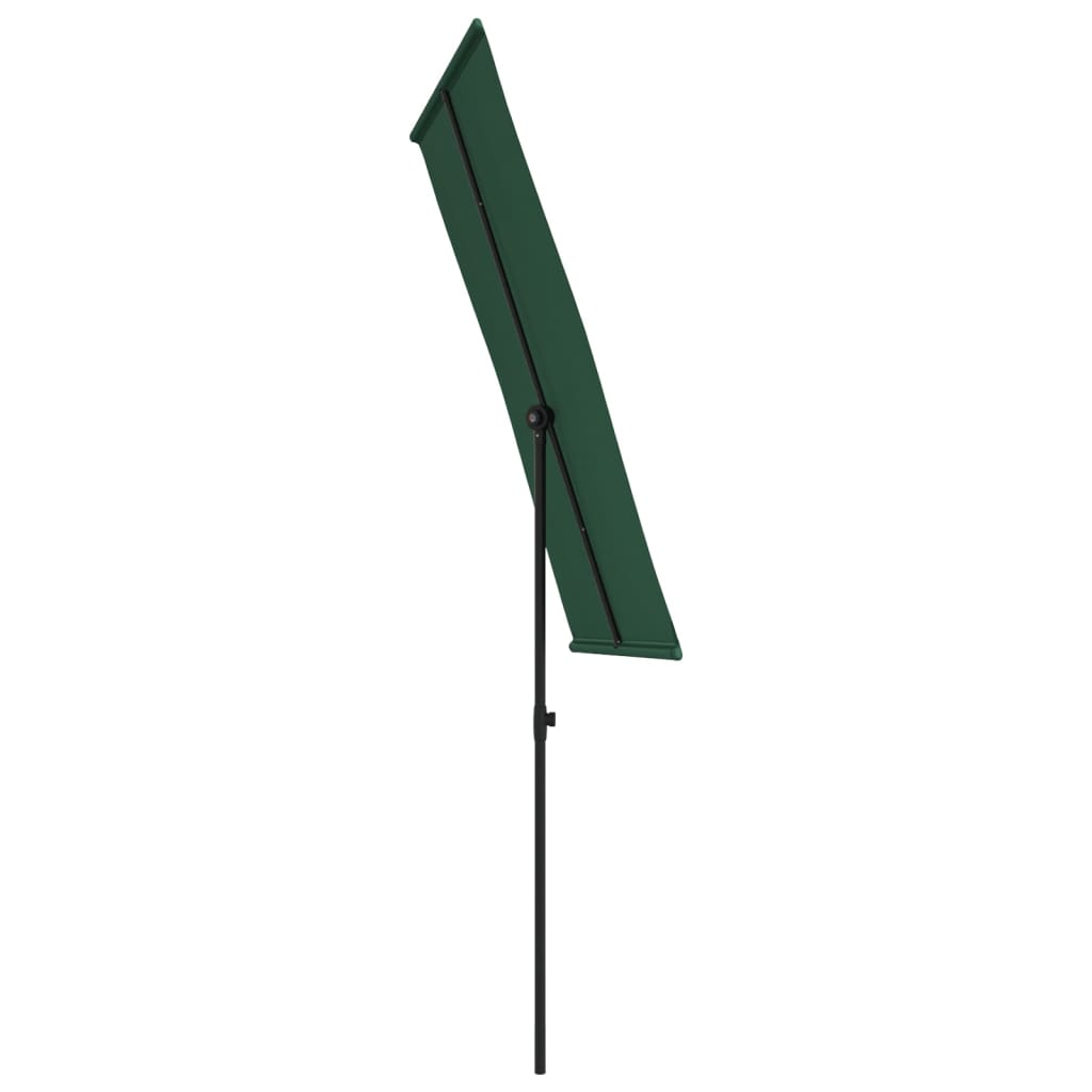 Garden Parasol with Aluminium Pole 180x110 cm Green