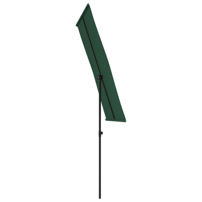 Garden Parasol with Aluminium Pole 180x110 cm Green