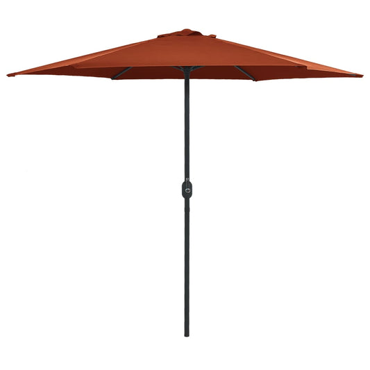 Garden Parasol with Aluminium Pole 270x246 cm Terracotta