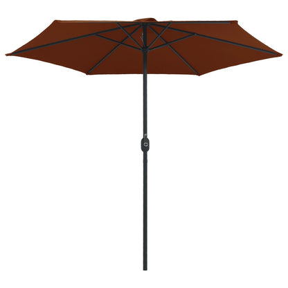 Garden Parasol with Aluminium Pole 270x246 cm Terracotta