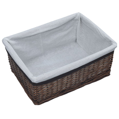 3 Piece Nesting Basket Set Brown Willow