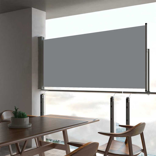 Patio Retractable Side Awning 60x300 cm Grey