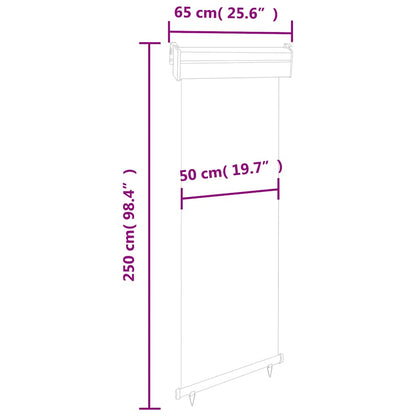 Balcony Side Awning 65x250 cm Grey