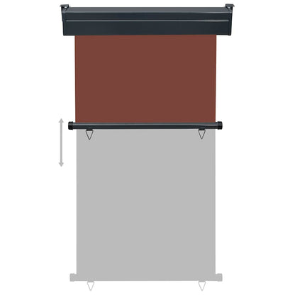 Balcony Side Awning 105x250 cm Brown