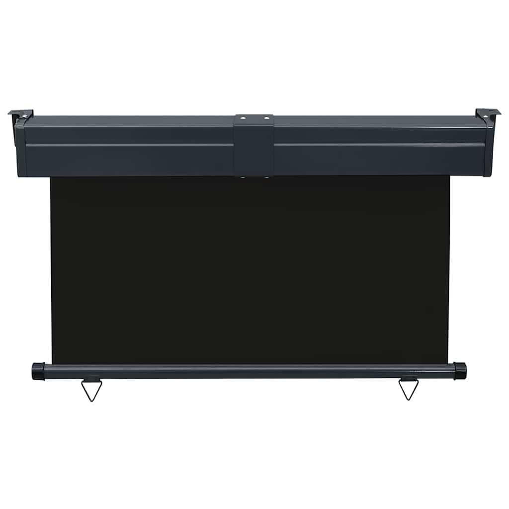 Balcony Side Awning 125x250 cm Black