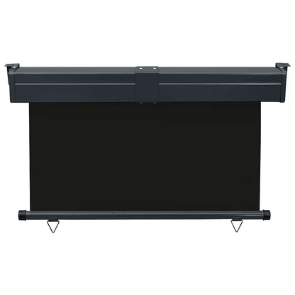 Balcony Side Awning 125x250 cm Black