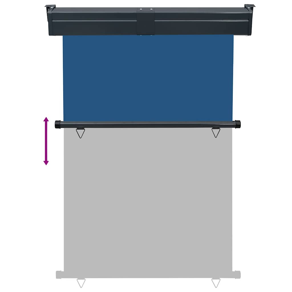 Balcony Side Awning 125x250 cm Blue