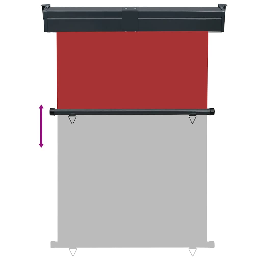 Balcony Side Awning 125x250 cm Red