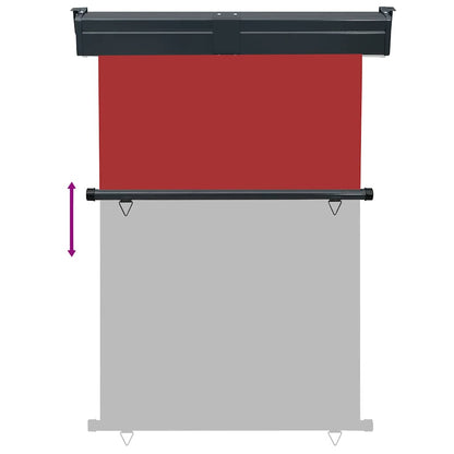 Balcony Side Awning 125x250 cm Red