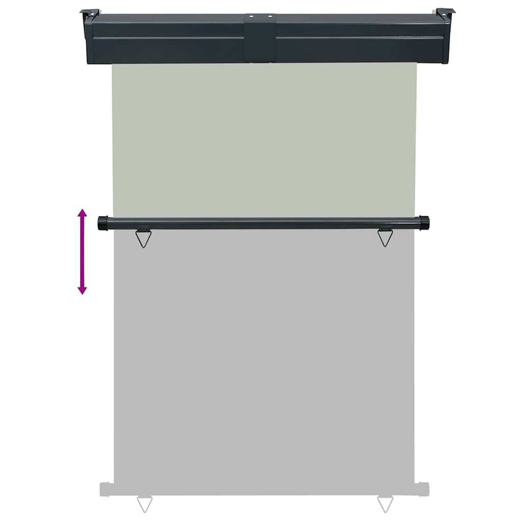 Balcony Side Awning 125x250 cm Grey