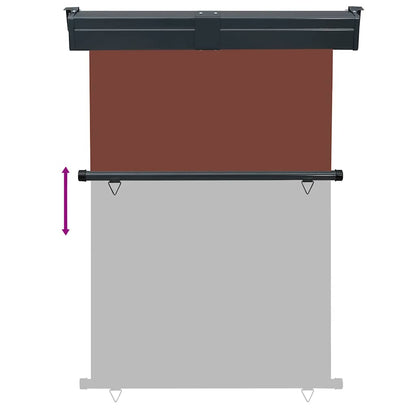 Balcony Side Awning 125x250 cm Brown