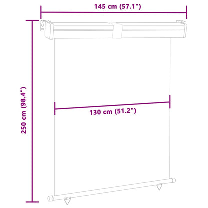 Balcony Side Awning 145x250 cm Red