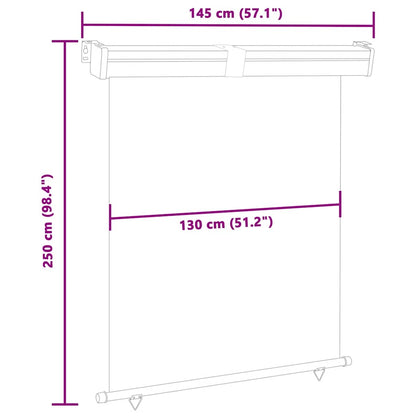 Balcony Side Awning 145x250 cm Brown