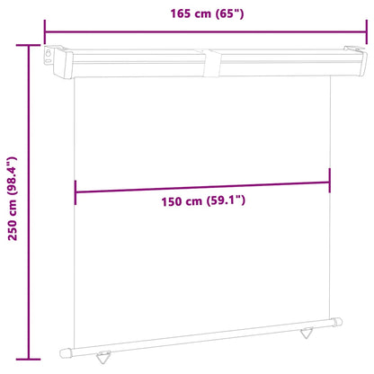 Balcony Side Awning 165x250 cm Cream