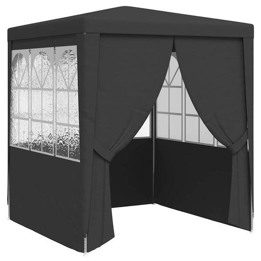 Professional Party Tent with Side Walls 2x2 m Anthracite 90 g/m?