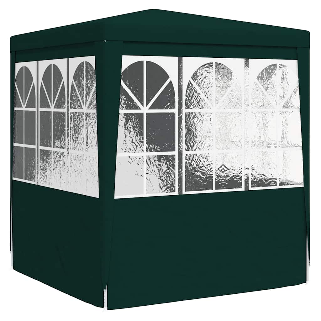 Professional Party Tent with Side Walls 2x2 m Green 90 g/m?