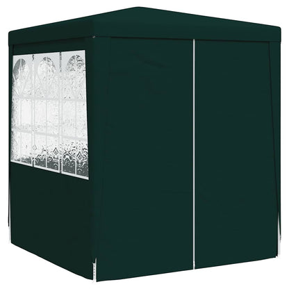 Professional Party Tent with Side Walls 2.5x2.5 m Green 90 g/m²