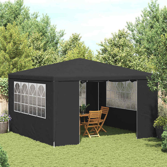 Professional Party Tent with Side Walls 4x4 m Anthracite 90 g/m?