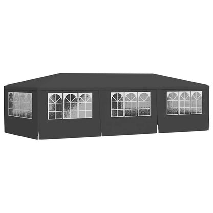 Professional Party Tent with Side Walls 4x9 m Anthracite 90 g/m?