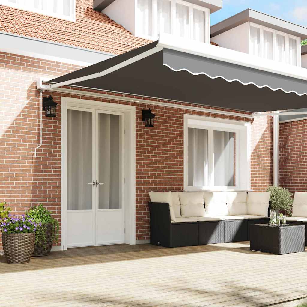 Awning White 5 x 3 m Metal