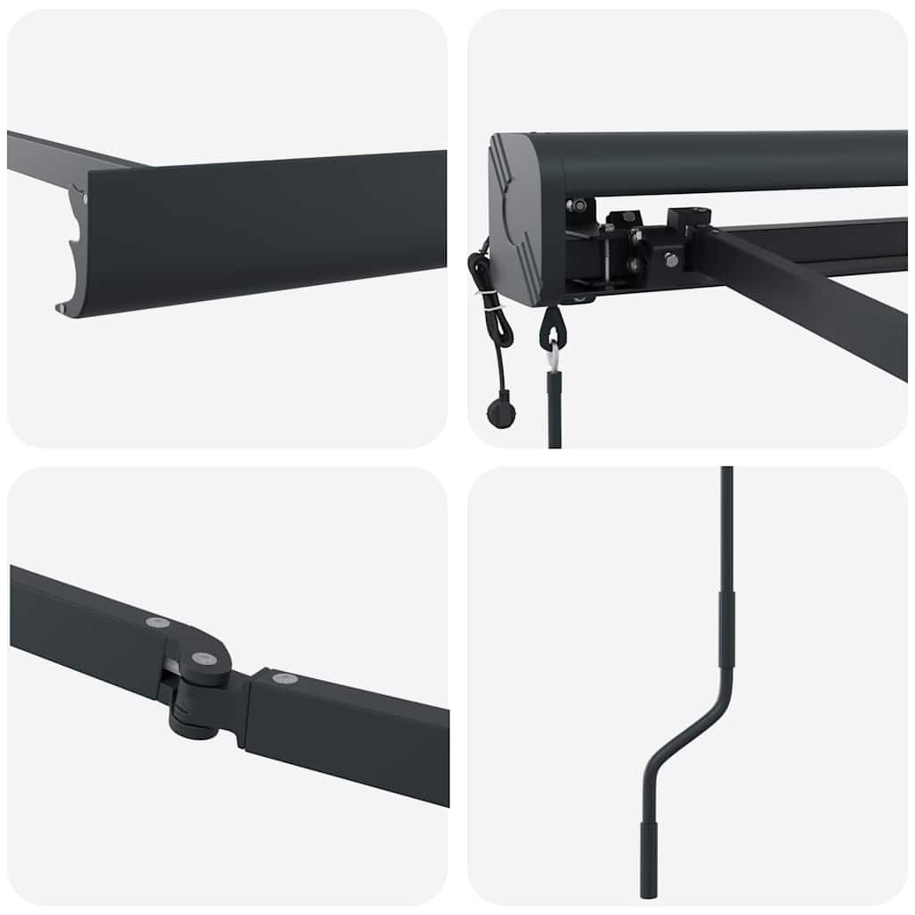 Awning Anthracite 4 x 3 m Metal