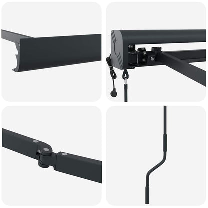 Awning Anthracite 4 x 3 m Metal