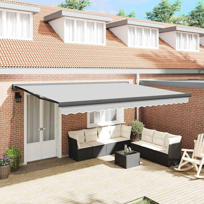 Awning Anthracite 4 x 3 m Metal