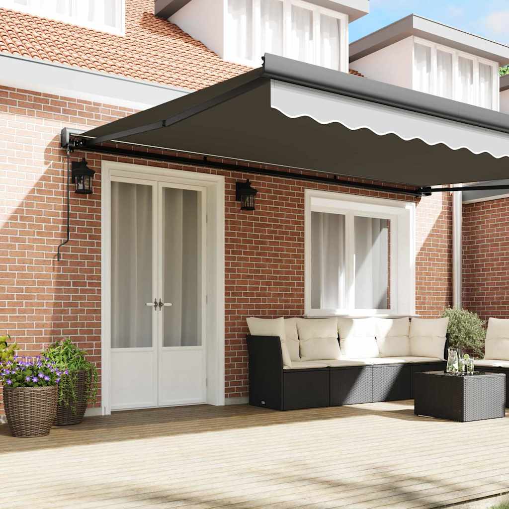 Awning Anthracite 5 x 3 m Metal