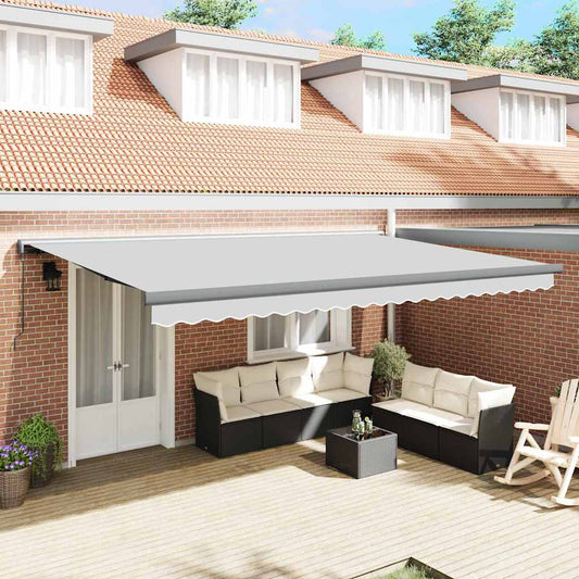 Awning Manual Anthracite 4.5 x 3 m Metal