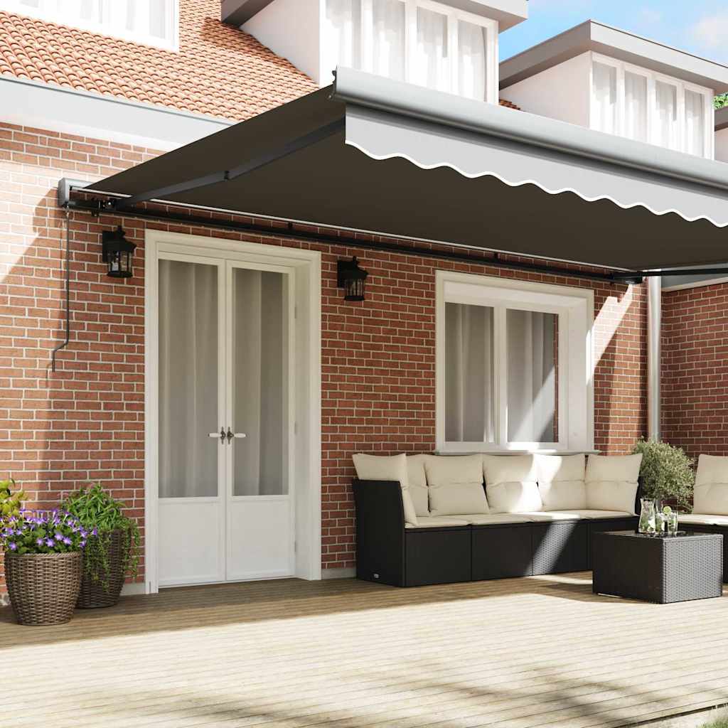 Awning Manual Anthracite 5 x 3 m Metal