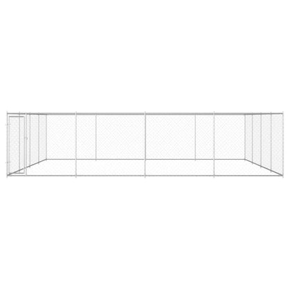 Outdoor Dog Kennel Galvanised Steel 760x760x185 cm