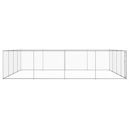 Outdoor Dog Kennel Galvanised Steel 760x760x185 cm