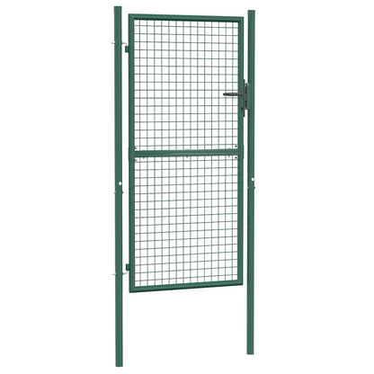 Fence Gate Steel 100x175 cm Green
